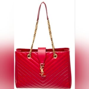 Yves Saint Laurent Scarlet Quilted Shoulder Bag
